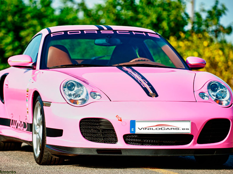 Porsche Turbo en rosa brillo